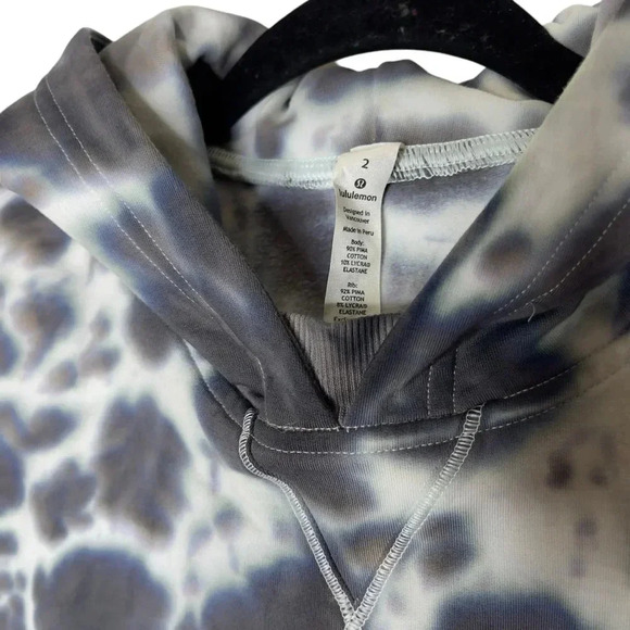 Lululemon Athletica All Yours Pullover Tie Dye Hoodie Long Sleeve Size 2 - Picture 8 of 11